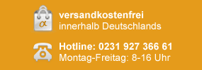 Versandkostenfrei innerhalb Deutschland; Hotline: 0231 927 366 61 - Mo. bis Fr.: 8 - 16:00 Uhr